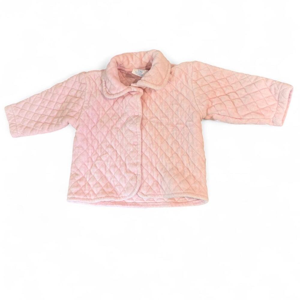 Vintage OshKosh Bgosh Baby Pink Quilted Jacket 1996 Ballerina Coquette Easter
